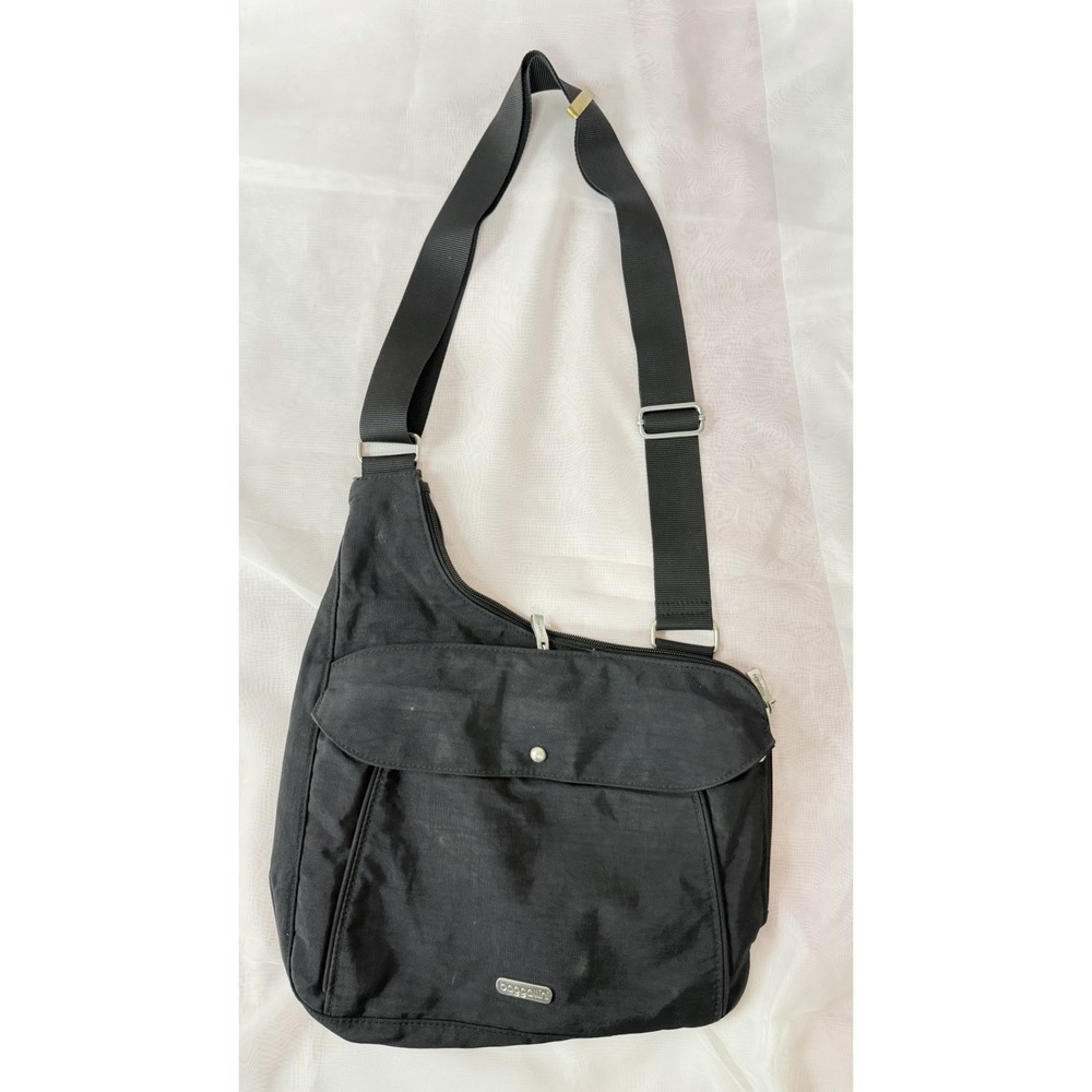 Baggallini Crossbody Bag Womens Medium Black Nylon Travel Purse Organizer